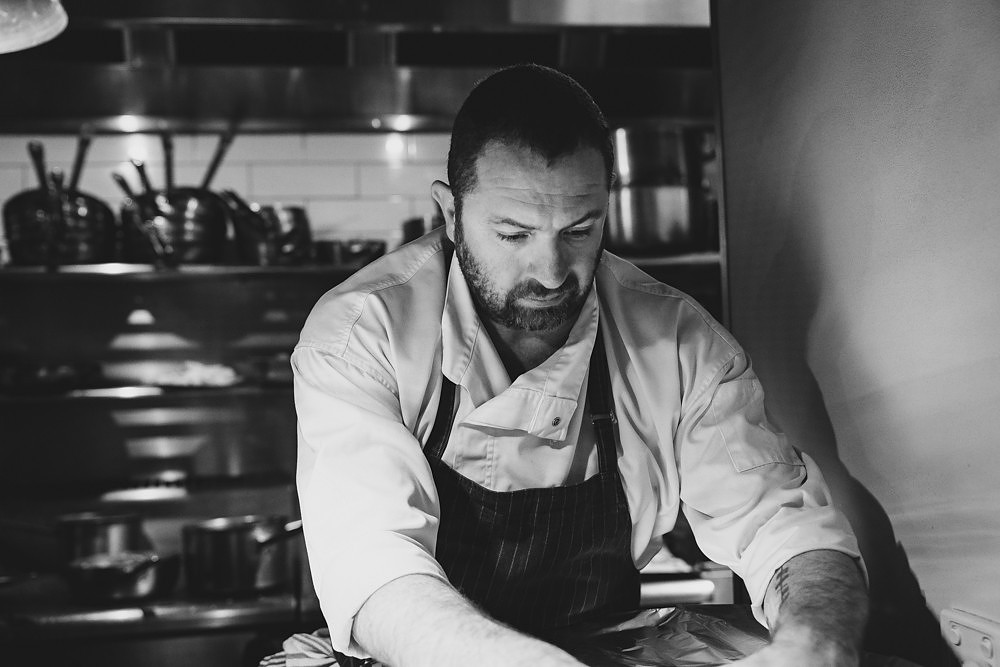 silhouette, black and white, pasta bar, daddy chef, bubs in the kitchen, Partial Tipo 00 cast