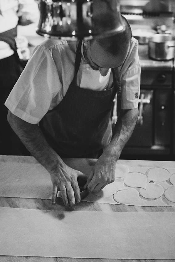 silhouette, black and white, pasta bar, daddy chef, bubs in the kitchen, Partial Tipo 00 cast