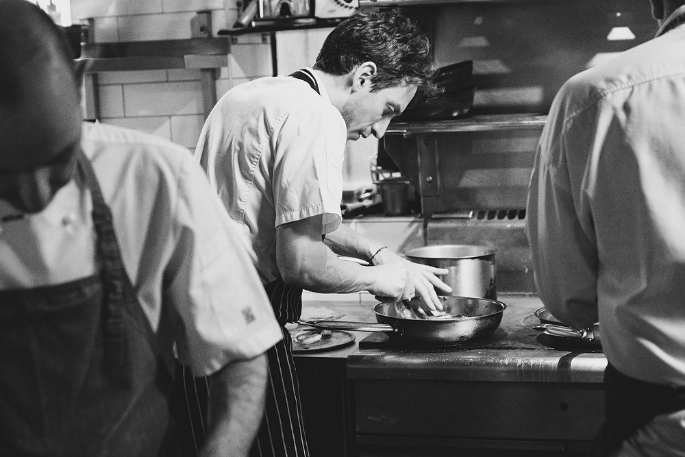 silhouette, black and white, pasta bar, daddy chef, bubs in the kitchen, Partial Tipo 00 cast